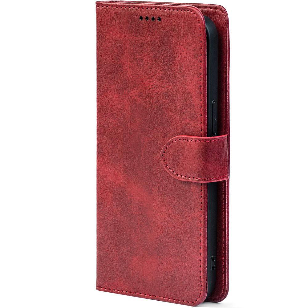 Чохол-книжка для Samsung Galaxy A17 Crazy Horse Clasic Red Wine (Front)